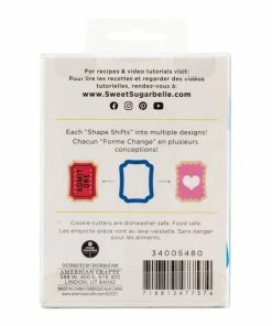 American Crafts Cutters Plaque Rectangle Nested Cookie Cutter Sugarbelle Set