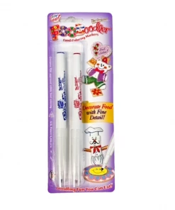 FooDoodler Blue And Red Fine Line Marker Set (2 Pens) Supplies