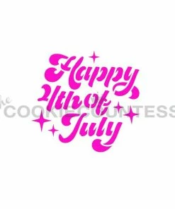 Cookie Countess Stencils Retro 4th Of July Stencil