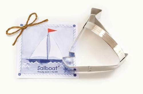 Ann Clark Cutters Sailboat W/ Tag Cookie Cutter 3 Ann Clark Cutters Sailboat W/ Tag Cookie Cutter