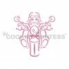 Cookie Countess Santa Motorcycle PYO Stencil Stencils