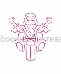 Cookie Countess Santa Motorcycle PYO Stencil Stencils