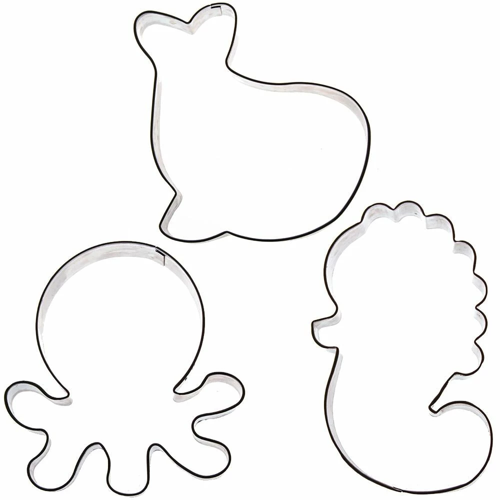 Sea Animals Cookie Cutter Set By Sweet Elite Cutters 4 Sea Animals Cookie Cutter Set By Sweet Elite Cutters