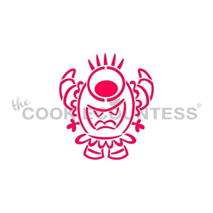Cookie Countess Stencils Silly Monster DWC/PYO Stencil 3 Cookie Countess Stencils Silly Monster DWC/PYO Stencil