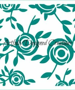 Bee Baked Art Stencils Simple Rose ADC Stencil