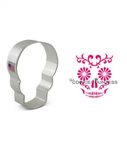 Cookie Countess,ann Clark Skull Cookie Cutter And Day Of The Dead Stencil BUNDLE