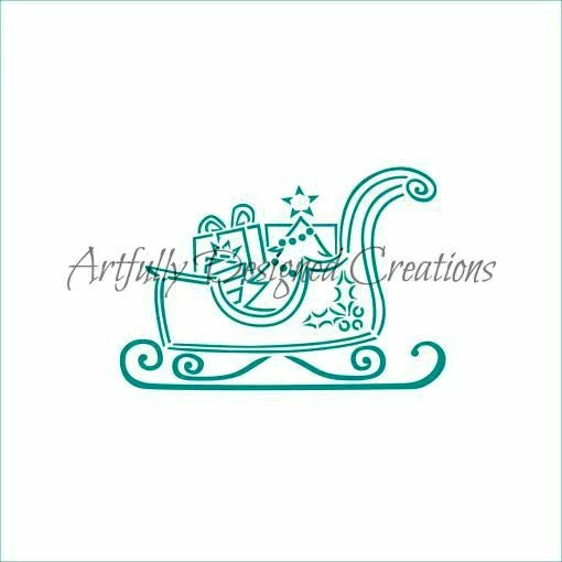 Bee Baked Art Sleigh PYO ADC Stencil Stencils 3 Bee Baked Art Sleigh PYO ADC Stencil Stencils