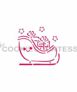 Cookie Countess Smiling Sleigh PYO Stencil