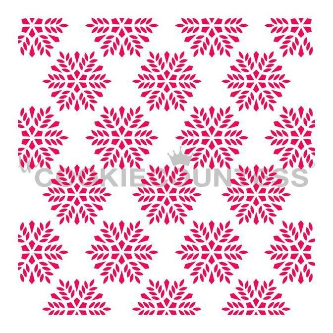 Cookie Countess Snowflakes Background Stencil 3 Cookie Countess Snowflakes Background Stencil