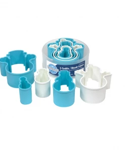 R&M International Snowman 5 Pc Nested Cookie Cutter Set Cutters