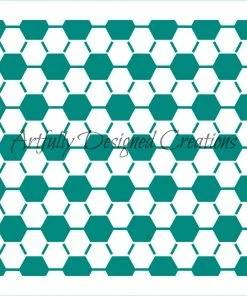 Bee Baked Art Soccer Ball Background ADC Stencil Stencils