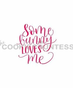 Cookie Countess Stencils Some Bunny Loves Me Stencil
