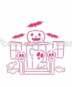 Cookie Countess Spooky Shack 4pc PYO Stencil Set Stencils