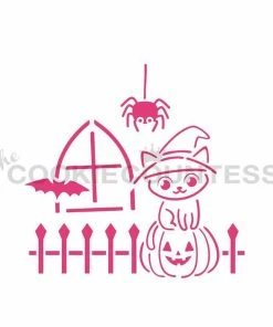 Cookie Countess Spooky Shack 4pc PYO Stencil Set Stencils