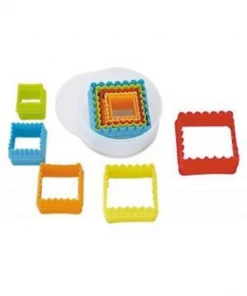 R&M International Square Nested Double Sided Plastic Cookie Cutter Set