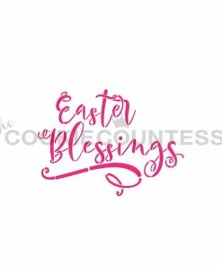 Cookie Countess Stencils Easter Blessings Stencil