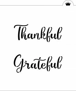 Cookie Countess Stencils Thankful, Grateful Cookie Stick Stencil