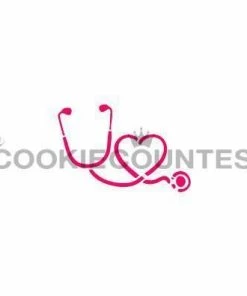 Cookie Countess Stencils Stethoscope Heart Stencil