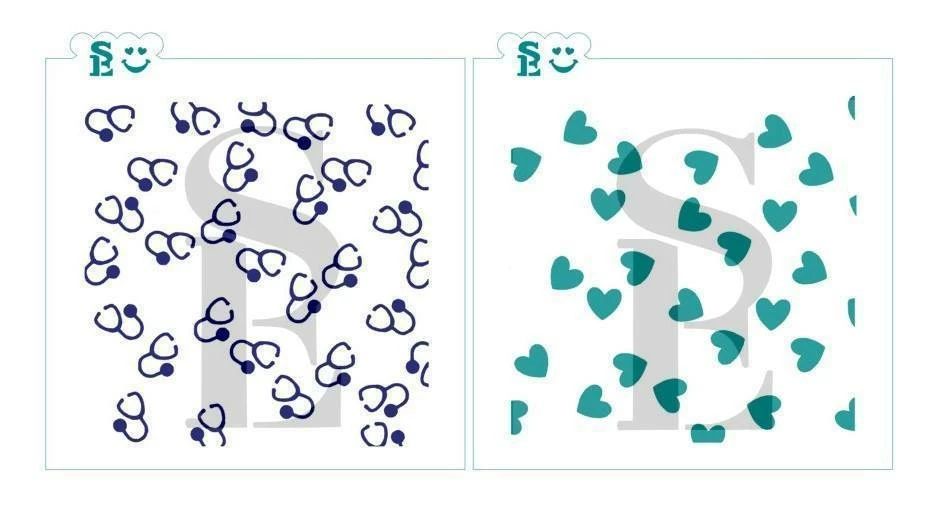 Stencil Expression Stencils Stethoscope 2 Piece Set SE Stencil 4 Stencil Expression Stencils Stethoscope 2 Piece Set SE Stencil