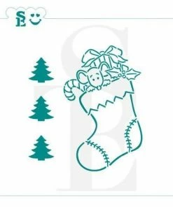 Stencil Expression Christmas Stocking PYO SE Stencil Stencils