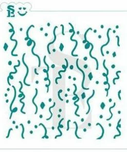 Stencil Expression Stencils Streamers And Confetti SE Stencil
