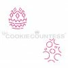 Cookie Countess Stencils Mini Egg Dots & Diamonds PYO Stencil
