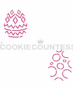 Cookie Countess Stencils Mini Egg Dots & Diamonds PYO Stencil