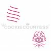 Cookie Countess Mini Egg Stripes & Hearts PYO Stencil