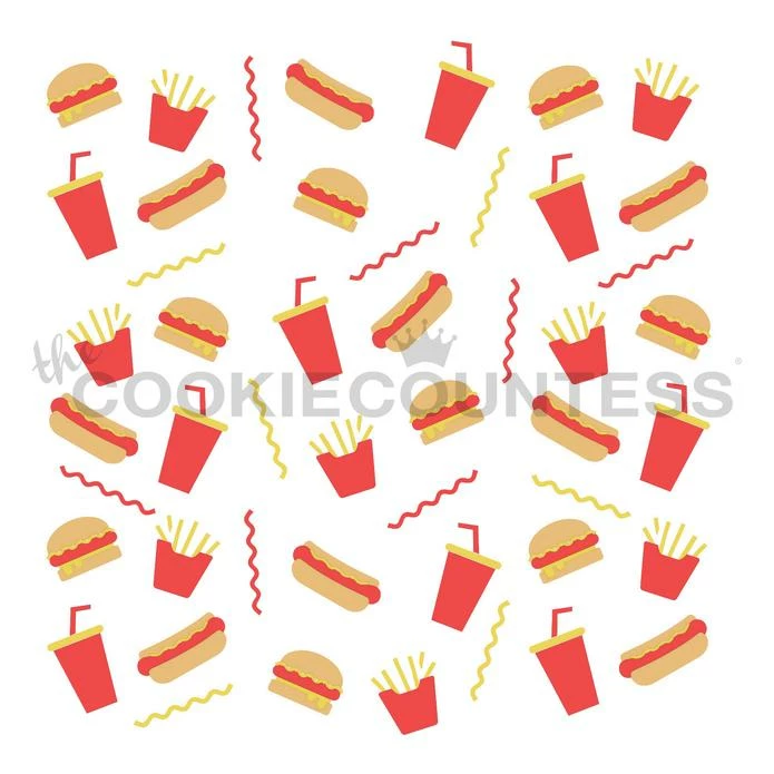 Cookie Countess Stencils Summer Food 3pc Stencil Set 3 Cookie Countess Stencils Summer Food 3pc Stencil Set