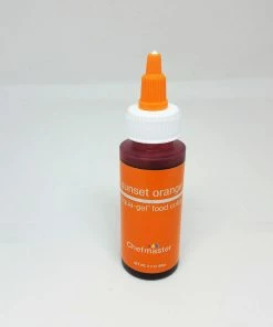 Linneas Supplies Sunset Orange 2.3oz Chefmaster LIQUA-GEL
