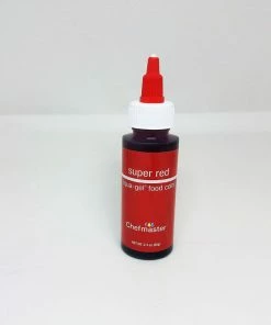 Linneas Super Red 2.3oz Chefmaster LIQUA-GEL Supplies