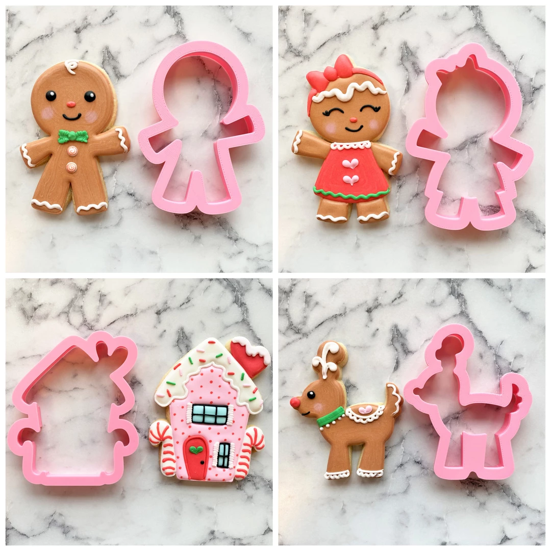 Flour Box Bakery Sweet Gingerbread Cookie Cutter Set 4 Flour Box Bakery Sweet Gingerbread Cookie Cutter Set