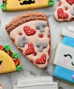 The Flour Box Taco Pizza Latte Valentine's Cookie Decorating Kit