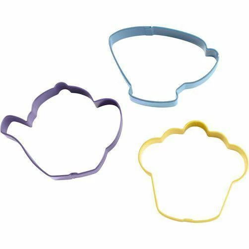 Wilton Tea Party 3 Pc. Cookie Cutter Set Cutters 3 Wilton Tea Party 3 Pc. Cookie Cutter Set Cutters