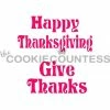 Cookie Countess Thanksgiving Phrases Stencil