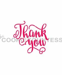 Cookie Countess Thank You Lettering Stencil Stencils