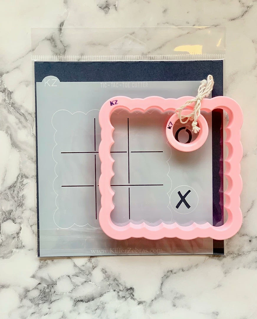 Killer Zebras Tic-Tac-Toe Cutter And Stencil SET 3 Killer Zebras Tic-Tac-Toe Cutter And Stencil SET