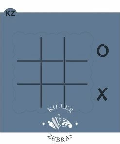 Killer Zebras Tic-Tac-Toe Cutter And Stencil SET 7 Killer Zebras Tic-Tac-Toe Cutter And Stencil SET