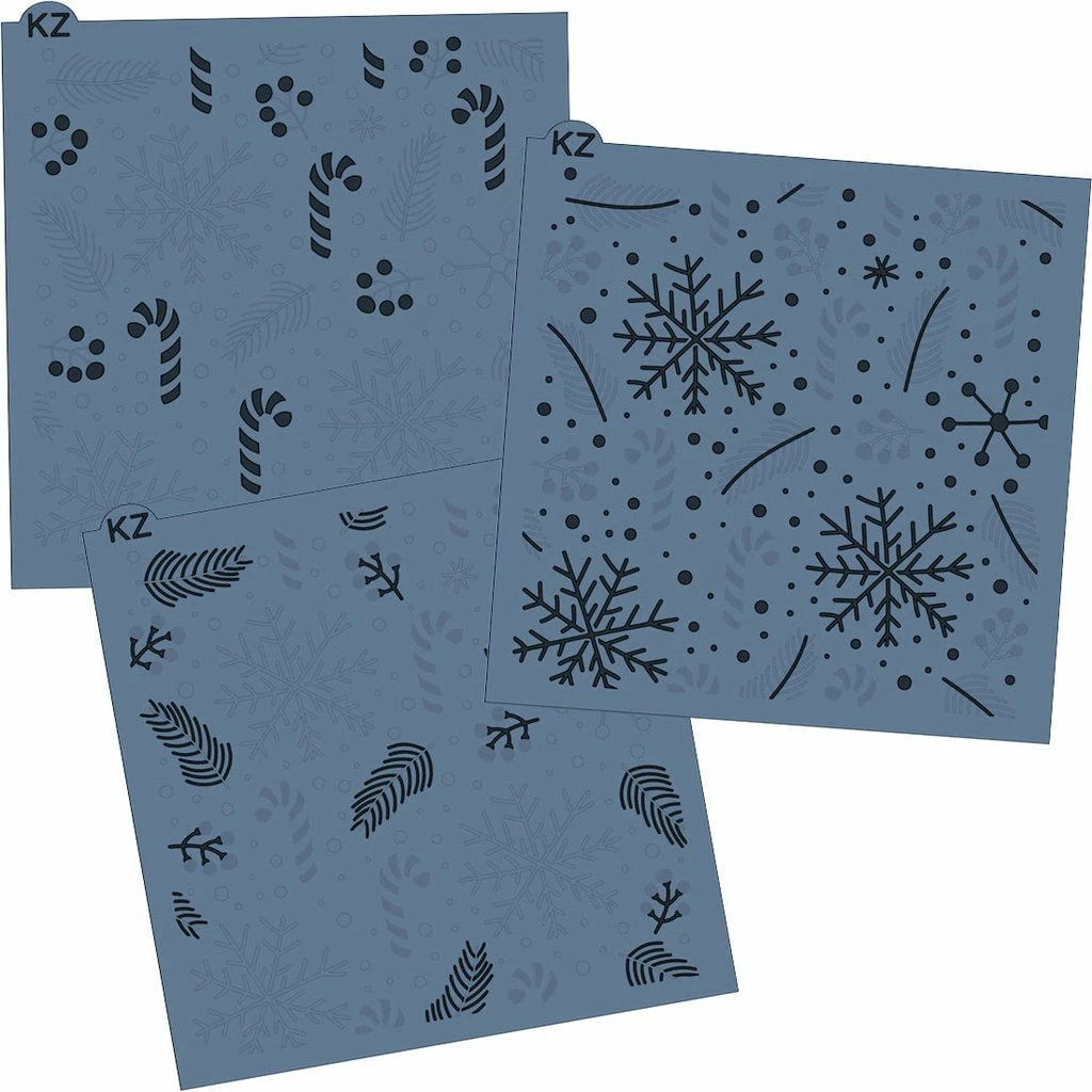 Killer Zebras Tis The Season 3pc KZ Stencil 4 Killer Zebras Tis The Season 3pc KZ Stencil