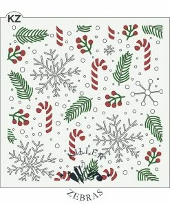 Killer Zebras Tis The Season 3pc KZ Stencil