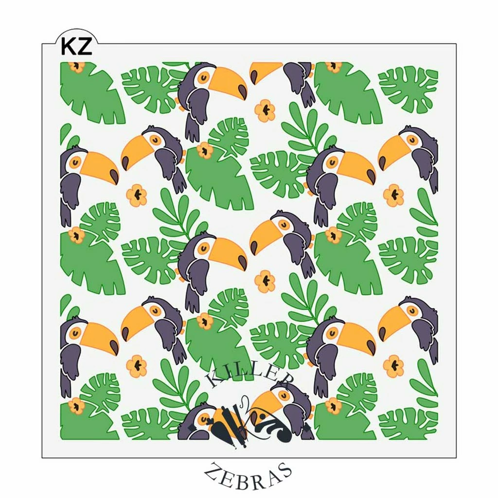 Killer Zebras Stencils Toucans 3pc KZ Stencil 3 Killer Zebras Stencils Toucans 3pc KZ Stencil