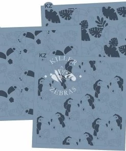 Killer Zebras Stencils Toucans 3pc KZ Stencil