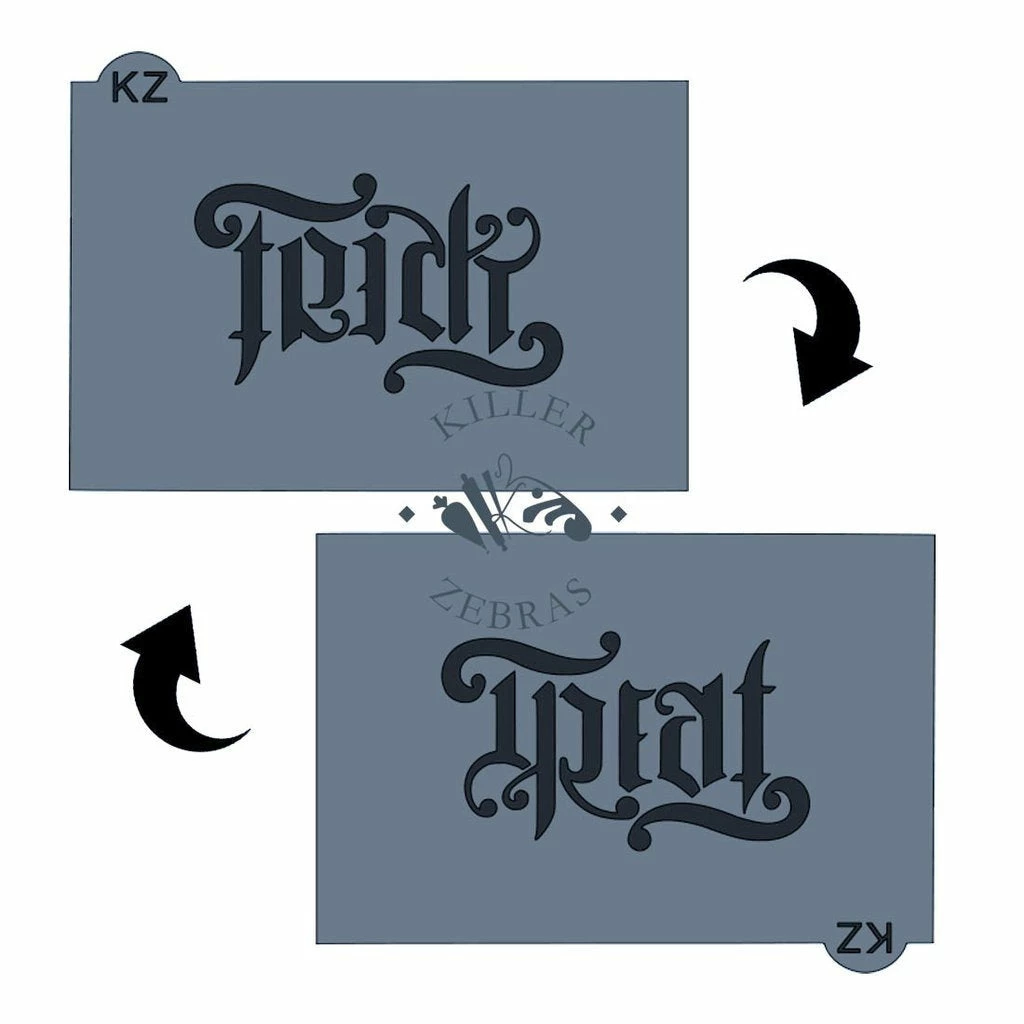 Killer Zebras Trick Or Treat KZ Stencil 3 Killer Zebras Trick Or Treat KZ Stencil