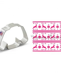 Cookie Countess,ann Clark Ugly Sweater Cookie Cutter And Christmas Fair Isle Stencil BUNDLE