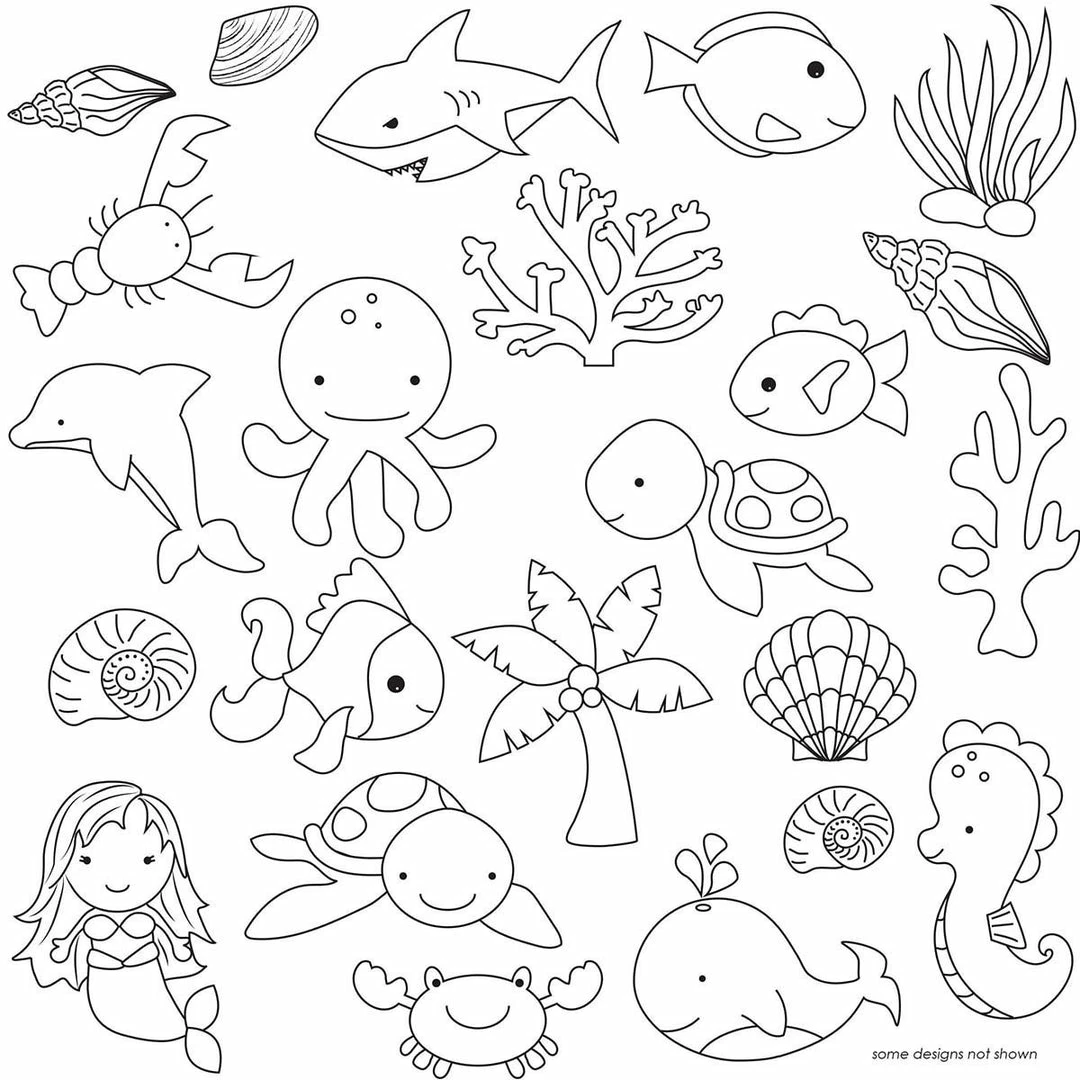 Sweet Elite Under The Sea Pattern Sheets For Royal Icing Transfers Supplies 4 Sweet Elite Under The Sea Pattern Sheets For Royal Icing Transfers Supplies