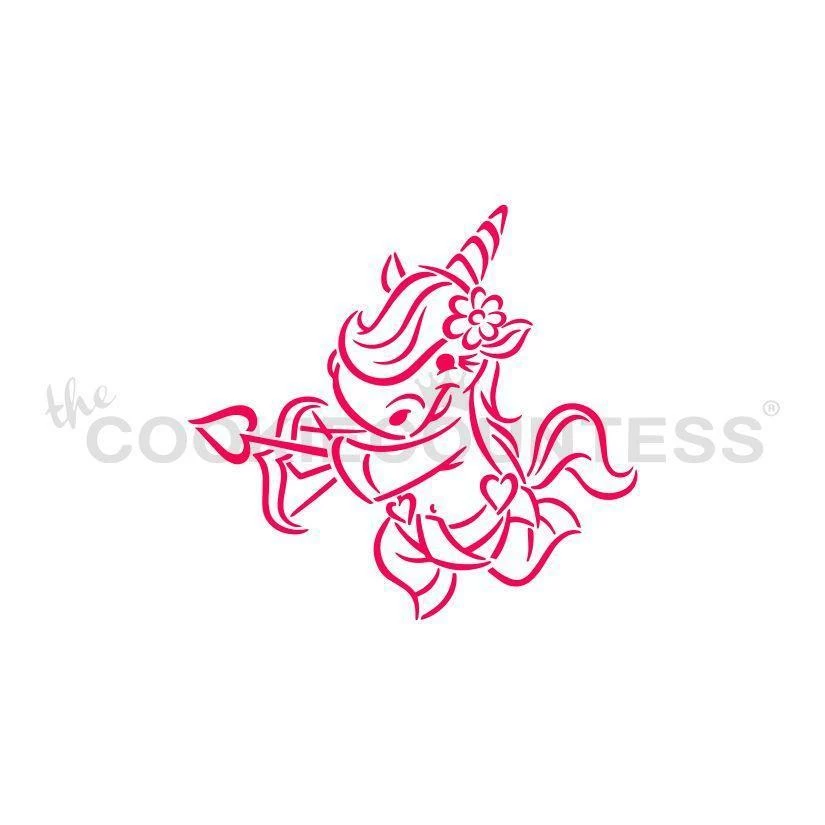 Cookie Countess Cupid Unicorn PYO Stencil Stencils 3 Cookie Countess Cupid Unicorn PYO Stencil Stencils