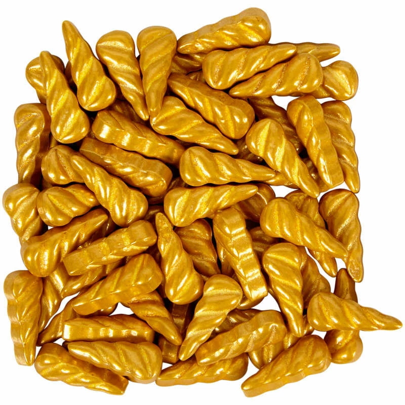 Wilton Gold Unicorn Horns SMALL Sprinkle Pouch Supplies 4 Wilton Gold Unicorn Horns SMALL Sprinkle Pouch Supplies