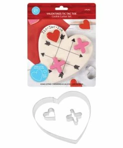 R&M International Valentine Tic Tac Toe 3pc JUMBO XL Cookie Cutter Set Cutters