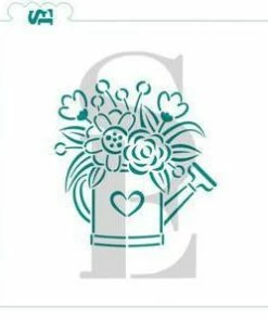 Stencil Expressions Watering Can Floral PYO SE Stencil