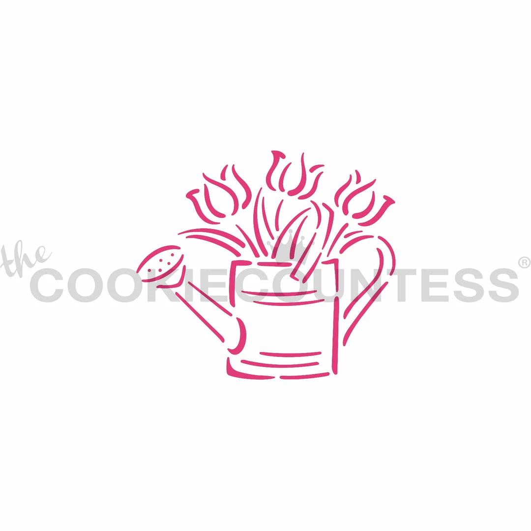 Cookie Countess Watering Can Tulip PYO Stencil Stencils 3 Cookie Countess Watering Can Tulip PYO Stencil Stencils